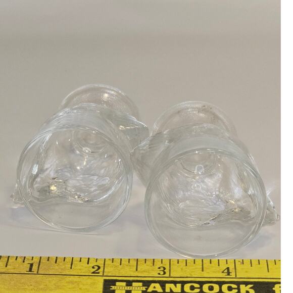 Vintage Luminarc Clear Glass Set of 2 Chicken/Hen Egg Cup no chips or cracks - Picture 4 of 5